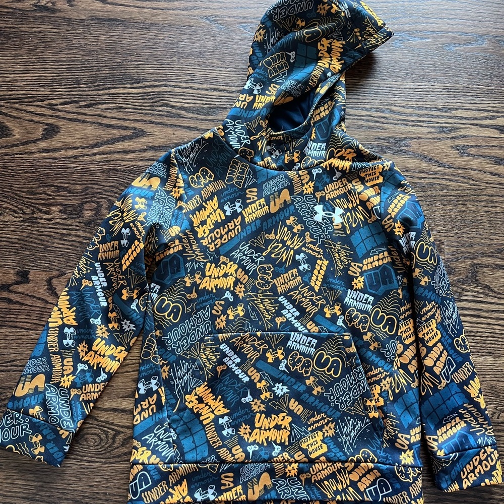 Under Armour Kids Graphic Hoodie - Blue and Yellow